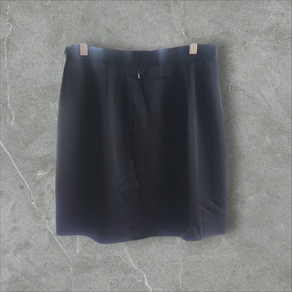 Vintage Gap 90S Black Rayon Size 6 Minimalist Mini Skirt